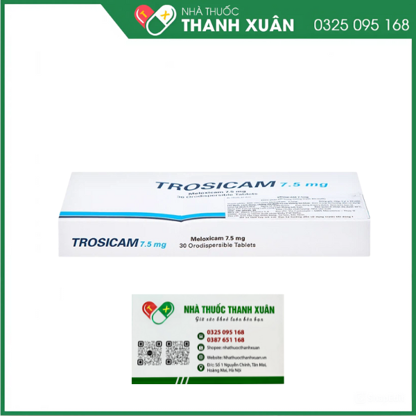 Thuốc Trosicam 7.5 kháng viêm, giảm đau cơ xương khớp